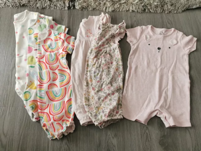 Baby Girls set Next Rompers 12-18 Months Summer Bodysuit Clothes Bundle Of 6