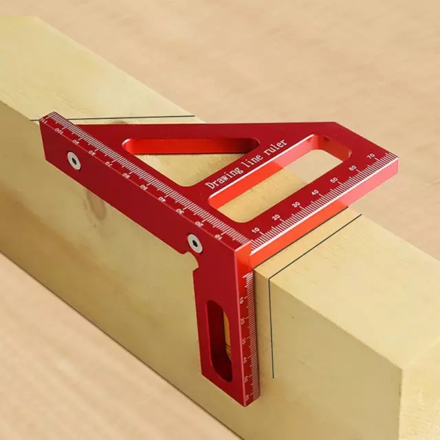 3D Multi-Angle Measuring Ruler,45/90 Degree Aluminum Alloy Woodworking Square Pr