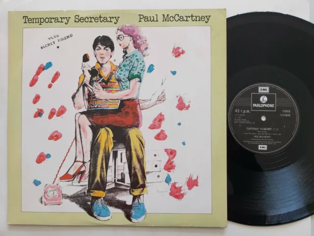 Paul Mccartney Temporary Secretary / Secret Friend Original Uk 12" Vinyl  1980