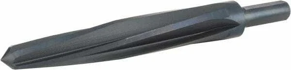 Hertel 1" Reamer Diam, 1/2" Straight Shank with Flats, Bridge Reamer Spiral F...