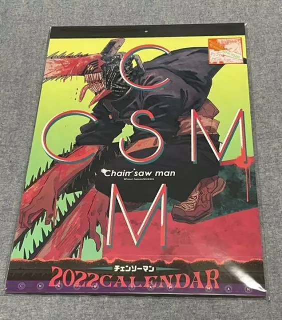 JUMP SHOP CHAINSAW Man A3 Comic Calendar 2022 Official Goods Shueisha
