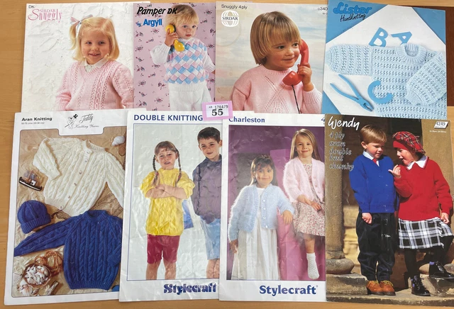 Pacchetto di lavoro misto MODELLO DI MAGLIERIA bambini bambini bambini piccoli lotto X 8