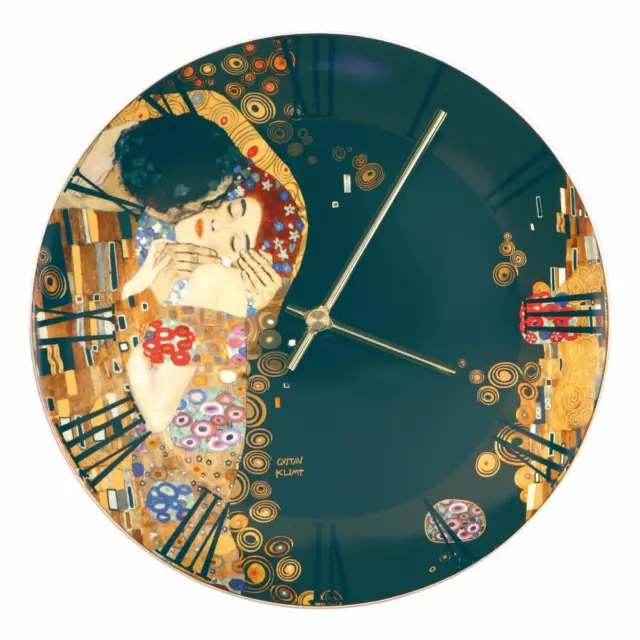 Goebel Wanduhr Gustav Klimt - Der Kuss, Uhr, Artis Orbis, Porzellan, Bunt, 31 cm