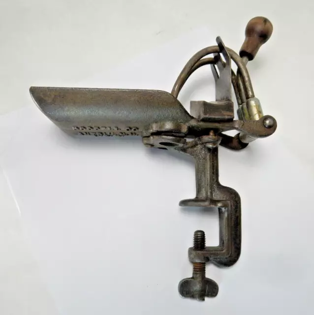 Antique Cast Iron GOODELL CO, Antrim, NH Double Cherry/ Olive Pitter, Made USA