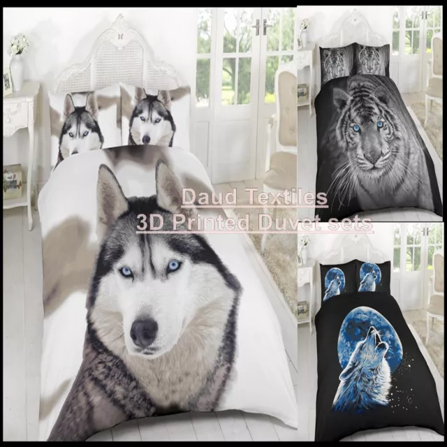 Duvet Cover Sets 3D Animal Print Bedding Set Pillow Cases Single Double King New