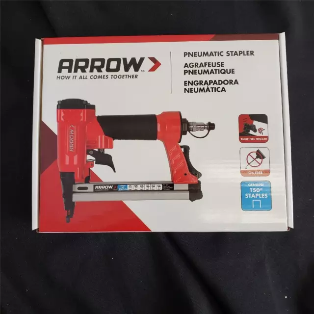 = Arrow Pneumatic Stapler PT50 Fits Genuine T50 Staples NEW
