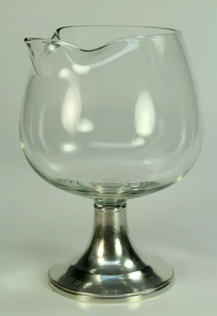 *Vintage NEWPORT GORHAM Sterling Silver & Clear Glass Sauce Boat Goblet Beaker