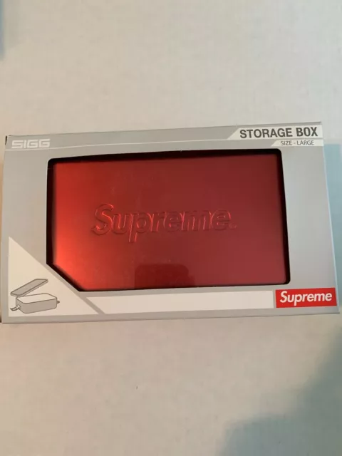 Supreme Large Sigg Storage Box Red Metal Brand New SS18