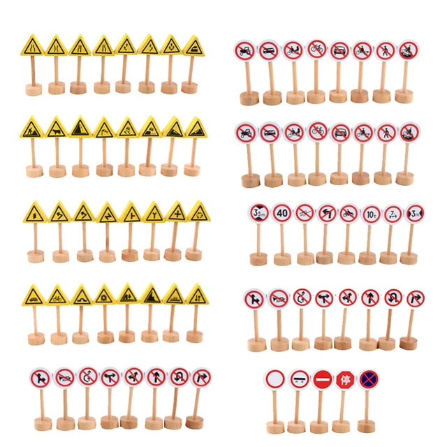 15 PZ CONI Conteggio Segnali Stradali Mini Cartelli Stradali Bambino