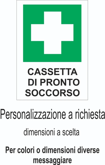 Cartello Segnaletico Cassetta Pronto Soccorso - Adesivo Resistente O Pannello Forex/Alluminio - Foto 5