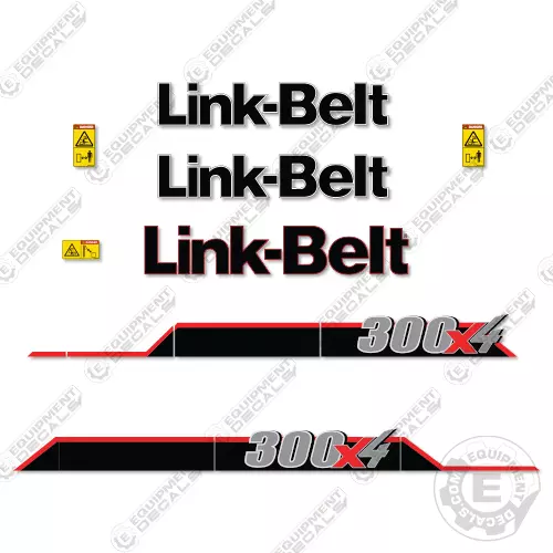Link-Belt 300X4 Decal Kit Hydraulic Excavator - 7 YEAR OUTDOOR 3M VINYL!
