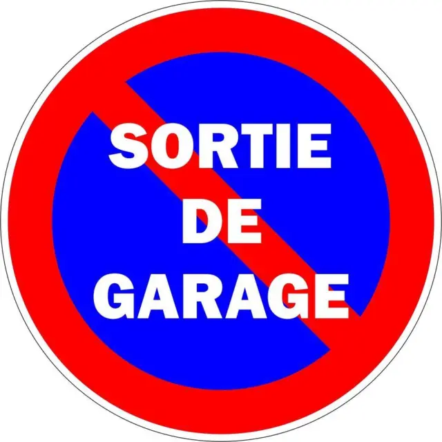 Autocollant sticker portail parking sortie garage stationnement interdit panneau