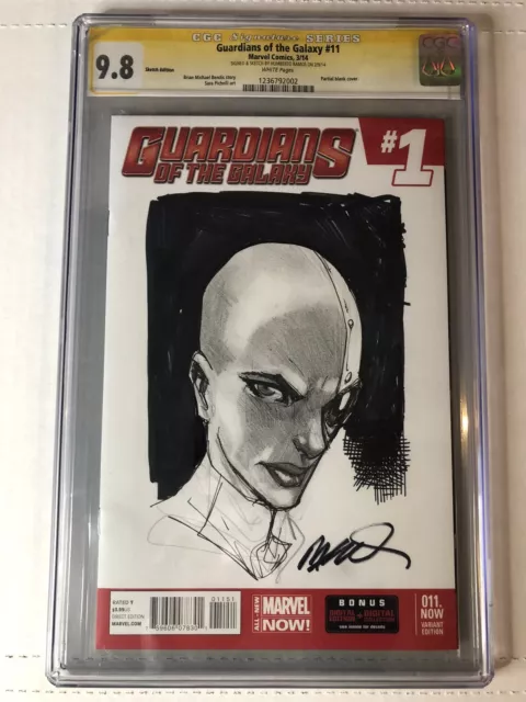 Guardians Of The Galaxy #11 CGC 9.8 SS Humberto Ramos NEBULA FULL Sketch