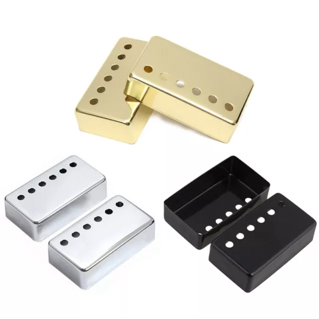 Set of 2 Humbucker LP Guitar Pickup Cover Nickel Covers 50mm & 52mm Spacing