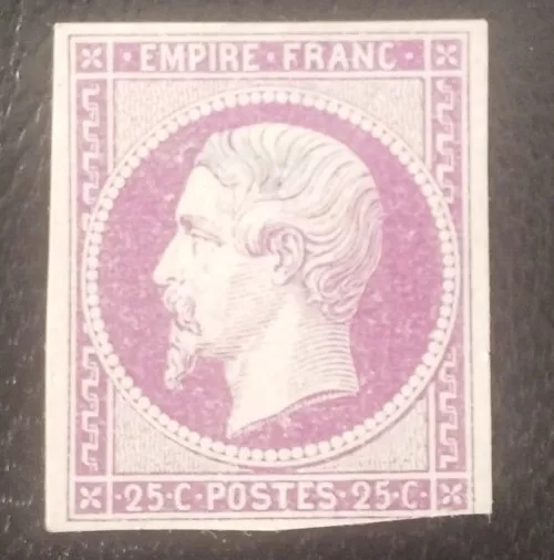 France Timbre Essai De Couleur Sur Napoléon N 15 En Brun Rouge Cote +200€