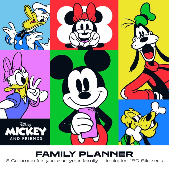 MICKEY AND FRIENDS 2025 Calendar Official Disney Family Planner 30