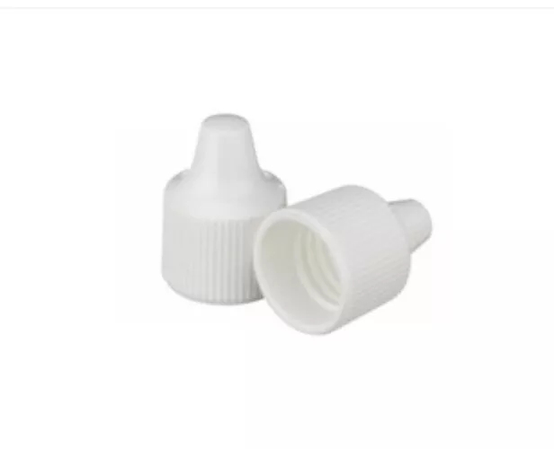 Wheaton W242520-X White Polypropylene Dropping Bottle Cap for 15mm Tip and 7-...