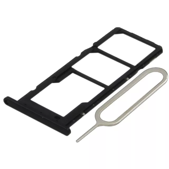 Bandeja de Tarjeta Dual Sim Ranura para Samsung Galaxy A02s - Negro