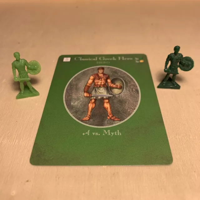 Classical HERO 2 Tokens and Battle Card for AGE OF MYTHOLOGY Game Greek Parts