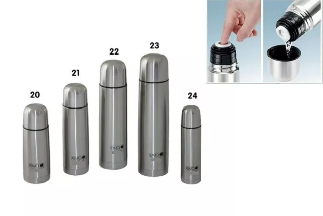 Eva Thermos Termico portatile con tappo a scatto acciaio inox termos - Rotex