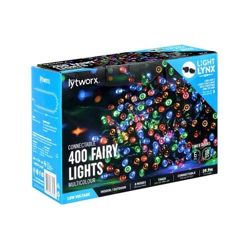 LYTWORX 400 WARM White LED Connectable Fairy Party Lights 8