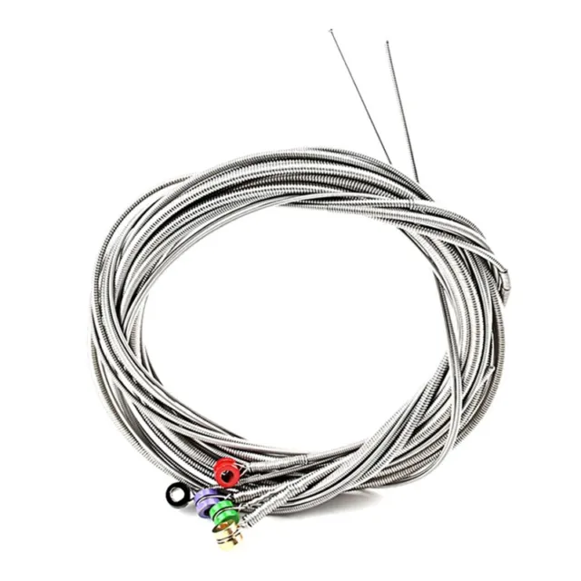 Set of 5 Pcs Stainless Steel Strings with Color Ball Ends for 5 String Elec J1L2