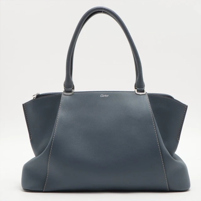 Cartier C de Cartier leather handbag navy