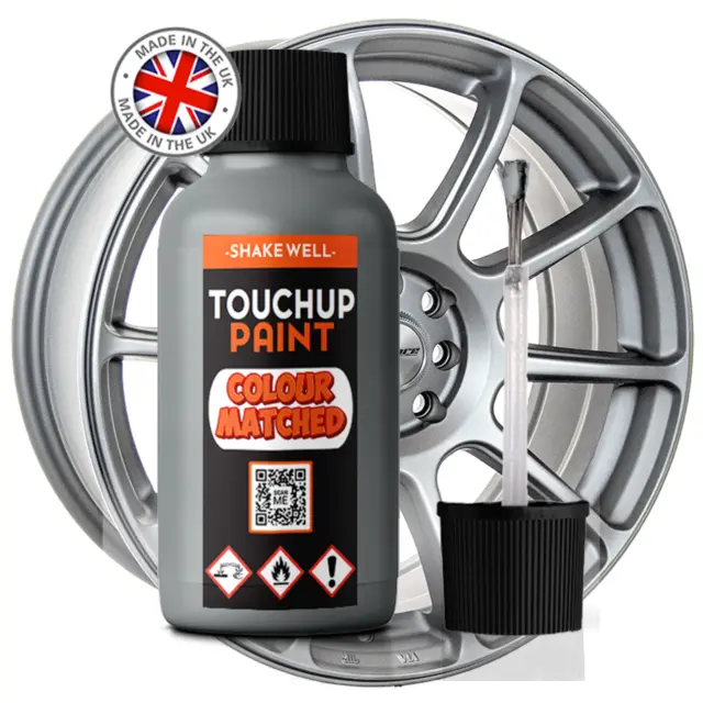 Matt Silver Alloy Wheel Touch Up Kit Repair Kit Paint With Brush Curbing Scratch