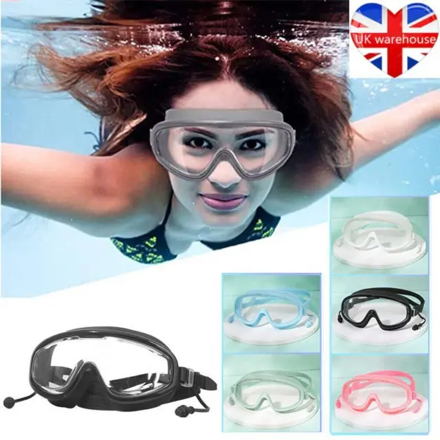 Swim Goggles Anti-Fog Wide View Swimming Goggles for Adult Youth UK