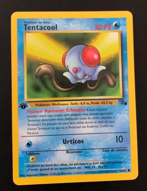 ∛∎ Carte Pokemon Tentacool 56/62 Edition 1 Set Fossile Wizards FR - NEAR MINT