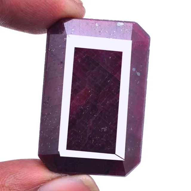 198 Cts Natural African Ruby 36mm 24mm Octagon Faceted Cut Huge Loose Gemstone