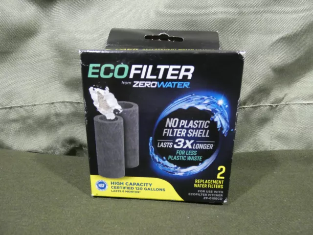 Zero Water Eco Filter 2pk Replacement Water Filters Pitcher ZP-010ECO