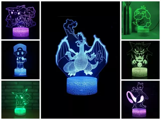 3D LED LAMPE Anime Nachtlampe Gaming Deko Beleuchtung Gaming Room  Kindergeschenk EUR 17,99 - PicClick DE