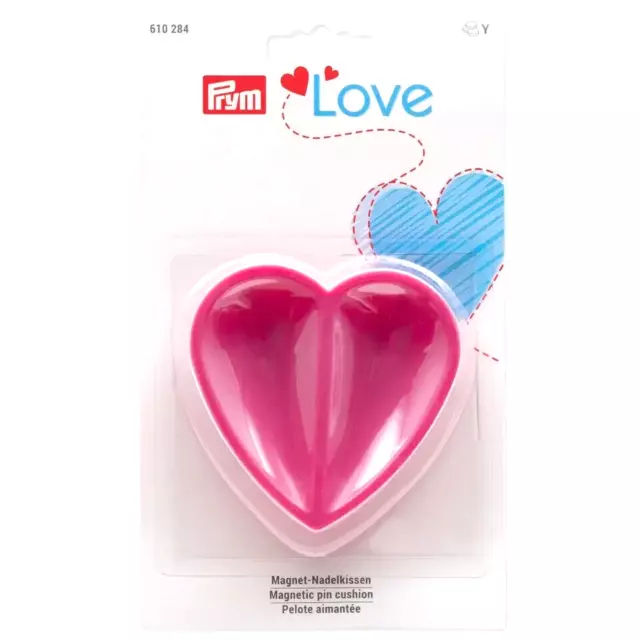 Magnet Nadelkissen Love Magnetnadelkissen mit Nadeln Prym 610284 pink weiß