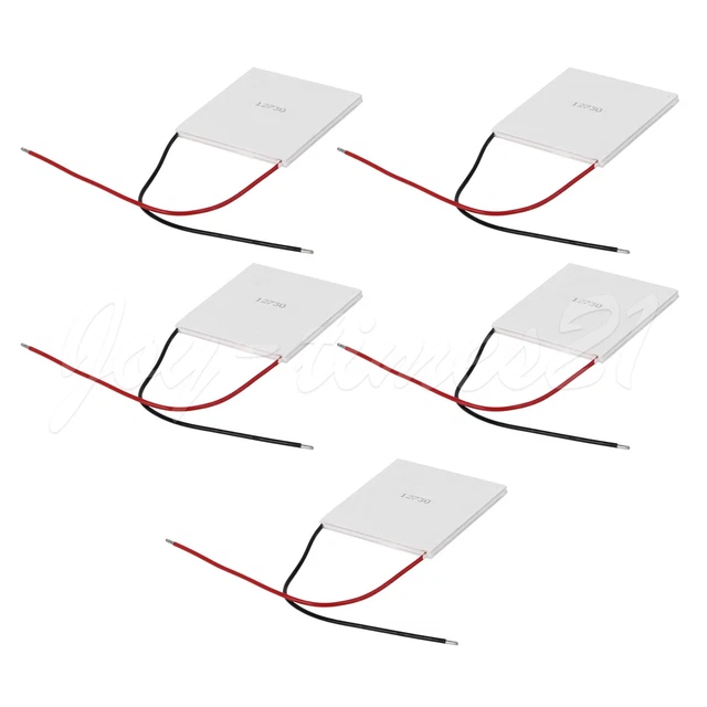 5 Pcs Thermoelectric Cooler 12V 30A White Replacement for TEC1-12730