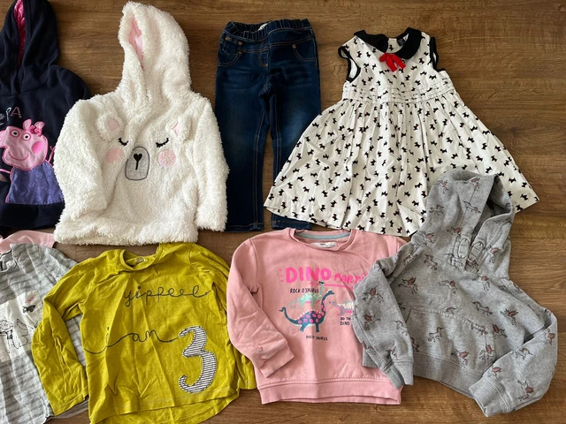 Toddler Girls Clothes Bundle Size 2-3 Years Tops, Jumpers, Jeans, Dress 2