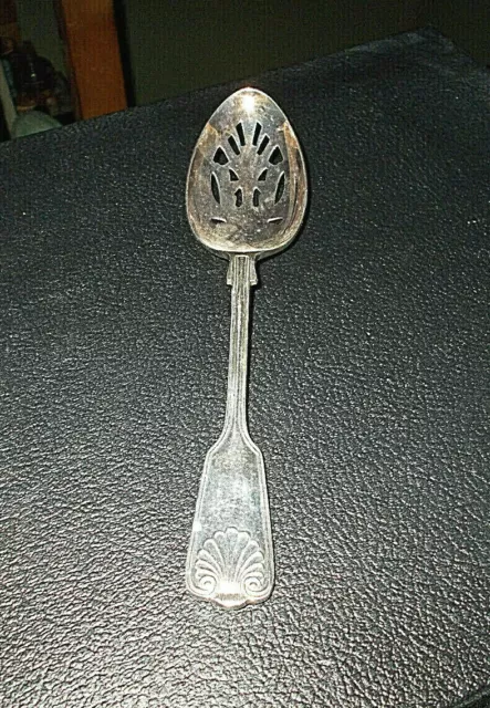 Cooper Bros. Sheffield England Lg. Slotted Serving Spoon~8 14"L.