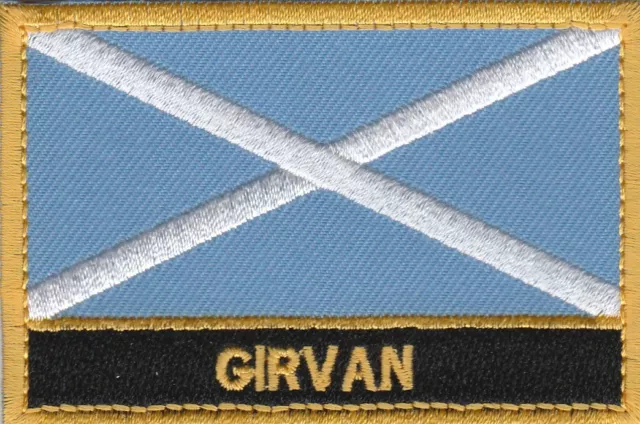 Girvan Scotland Town & City Embroidered Sew on Patch Badge