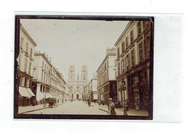 Photographie Ancienne - Orléans Cathédrale Sainte Croix Rue Jeanne d'Arc