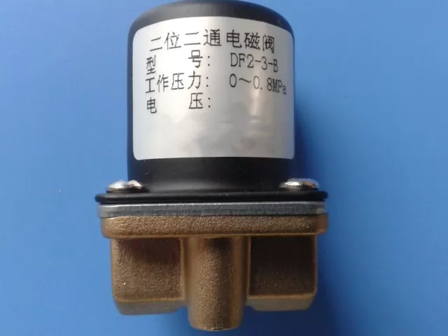 DF2-3-B Brass Electric Solenoid Valve 2 Way 2 Position N/C AC220V 3