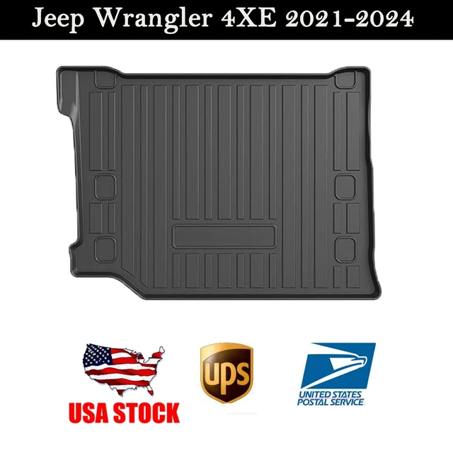 FHJBP Car Cargo Liner Compatible For Jeep Wrangler 2018-2021-Newest 2 Door Model Full Coverage Protection Trunk Mat (Black W/Gold Stitching 7 thumbnail image