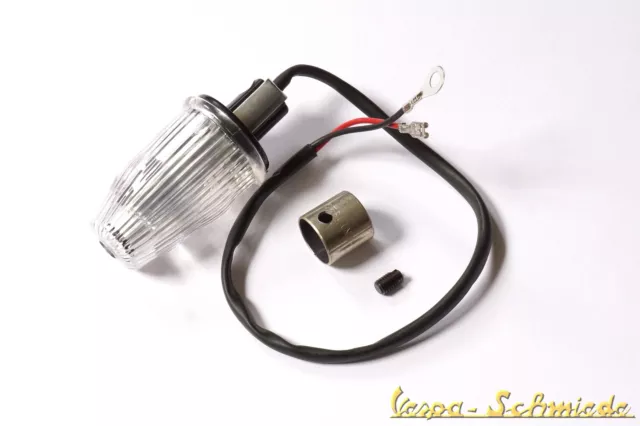 VESPA Lenkerblinker - Weiß mit E-Nummer - V50 GT GL TS Blinker Lenkerendblinker