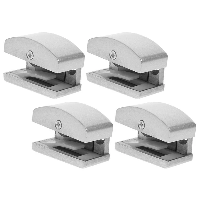 Tapón oscilante de puerta base ajustable guía de puerta corredera goma plateada