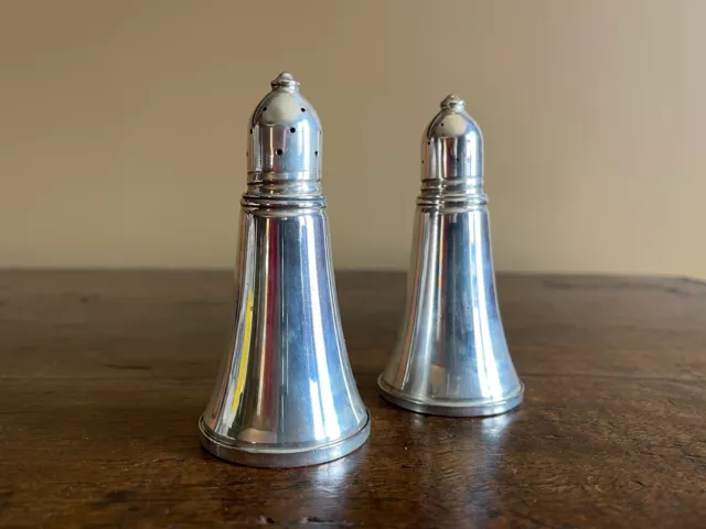 Garden Silversmiths Ltd Sterling Silver Over Glass Salt & Pepper Shakers Mint!