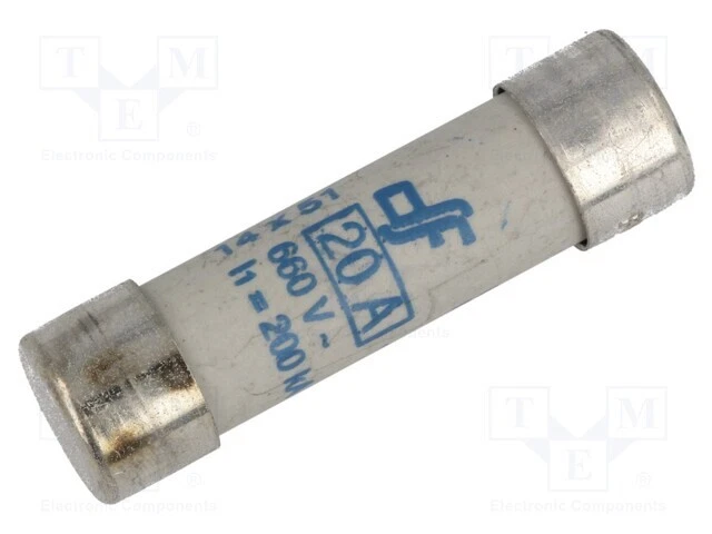 Sécurité : Schmelz Cuivre 20A Ar 14x51mm 690VAC Verbert 491245 Assurance 14x