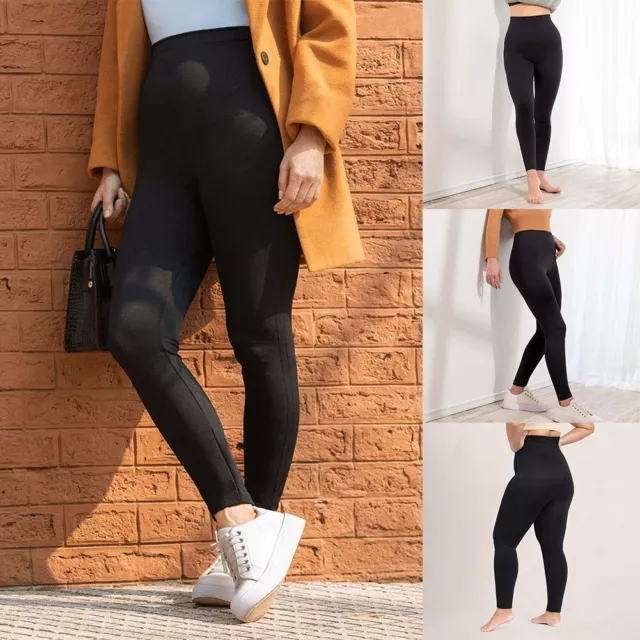 Leggings da donna neri con controllo pancia e silicone antiscivolo per dimagrire