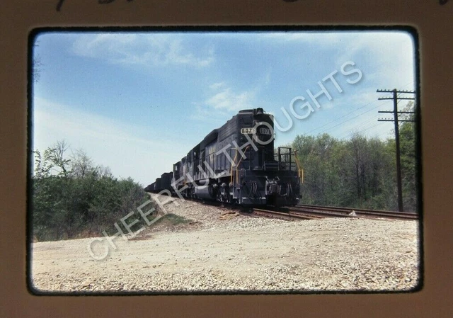 Original '77 Ektachrome Slide NW Norfolk Western 6076 SD40-2 Hopper Train  29H39