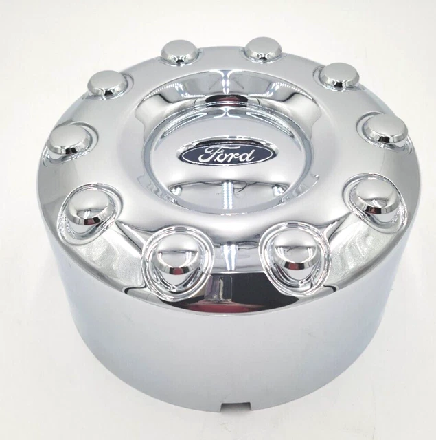 Used Ford F350 Front Chrome Center Cap – 10-Inch, 8-Lug, Fits 2005-2016 Dual Rear Wheel