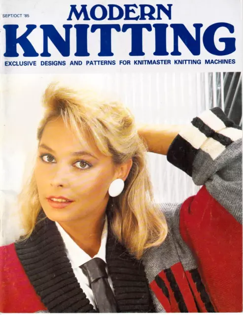 Modern Knitting Machine Pattern Magazine Sept Oct 1985 Ladies Retro Vintage