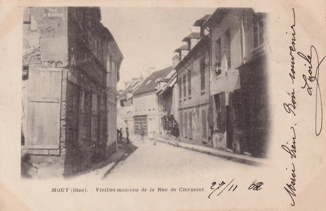 *46617 cpa 60 Mouy - vieilles maisons de la rue de Clermont